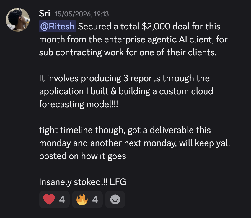 Sri: $2k enterprise agentic AI deal